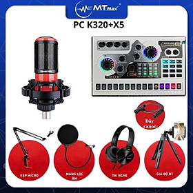 Mua Combo sound card X5 + mic thu âm K320 chuyên hát nhạc livestream tặng kèm full phụ kiện hát nhạc cực hay