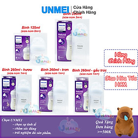 Bình Sữa Mô Phỏng Tự Nhiên Mới Philips Avent Natural Response - 125ml/ 260ml/ 330ml (Hộp 1 bình)