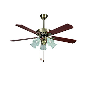 Mua Quạt trần đèn led trang trí cao cấp cánh gỗ cổ điển 3265QT