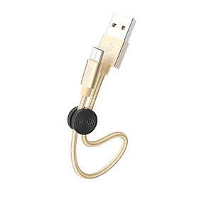 Cáp sạc nhanh 2.4A Hoco X35 chuẩn Micro USB tự ngắt sạc khi pin đầy, cáp bọc dù siêu bền, chống rối, chống gãy gập 25cm