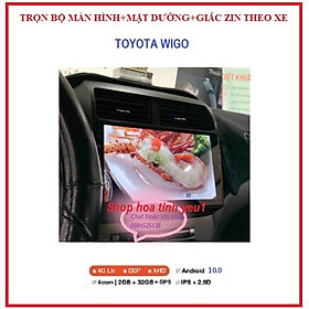 Bộ Màn hình cảm ứng DVD Androi gắn xe Toyota WIGO màn 9inch có tiếng việt, tích hợp GPS chỉ đường,xem camera