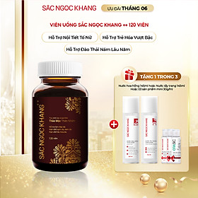 Viên uống Sắc Ngọc Khang ++ (120 viên) dòng cao cấp giúp chống lão hóa, giảm nám sạm và cân bằng nội tiết tố