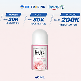 Lăn khử mùi chiết xuất thiên nhiên Refre Natural Rosa Magnolia – Hồng Mộc Lan 40ml