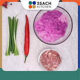 RTC Canh khoai mỡ nấu thịt băm - khay 550gr - Nguyên liệu đã được sơ chế