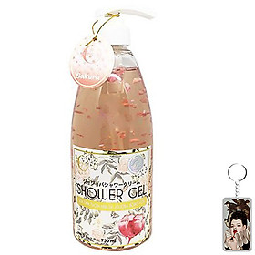 Sữa tắm thơm trắng mịn da JOJOBA bông hoa Shower Gel New Moon Nhật Bản tặng kèm móc khóa