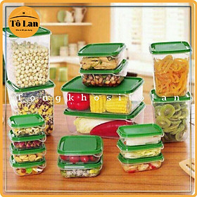 Bộ Hộp 17 Món Cao Cấp Đựng Thực Phẩm Bảo Quản Tủ Lạnh tiện dụng nội trợ - Bộ 17 Hộp Nhựa Cao Cấp Đựng Đồ Ăn
