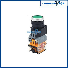 Mua Nút Nhấn Đề Giữ Có Đèn LA38 380V-10A 1 Thường Đóng 1 Thường Mở