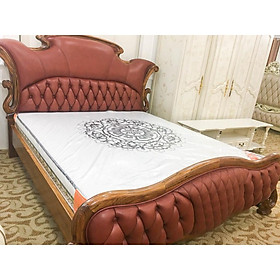 Giường ngủ kiểu dáng đơn giản phong cách tân cổ điến sang trọng - gam màu sắc đỏ quý tộc chất liệu cao cấp