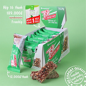 Thanh gạo lứt ngũ cốc Top Energy Bar Hạt và Rong biển Nonglamfood 272g-16 thanh | Ăn chay thực dưỡng