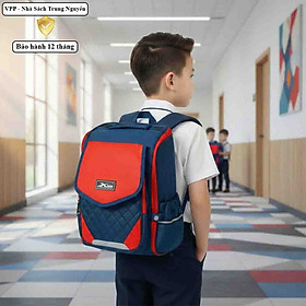 Balo chống gù bé trai Xbags XB3106 – balo học sinh nhẹ bền chống nước bảo vệ cột sống