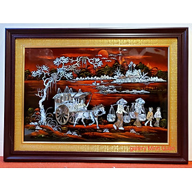 Mua TRANH SƠN MÀI KHẢM TRAI  ỐC - QUÊ HƯƠNG THANH BÌNH