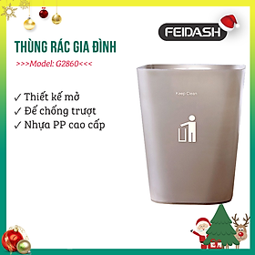 Thùng rác gia đình phong cách cổ điển không nắp hình vuông sử dụng trong nhà bếp văn phòng FEIDASH G2860 / G2870