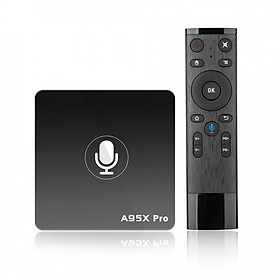 Smart Box Tivi S905W Android 7.1 Điều Khiển Giọng Nói A95X Pro Đen (2GB/16GB) (2.4G) (100m)