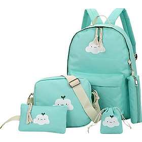 Bộ Balo Nữ Thời Trang 5 Món Họa Tiết Đám Mây Cloudy Botusi - KT14