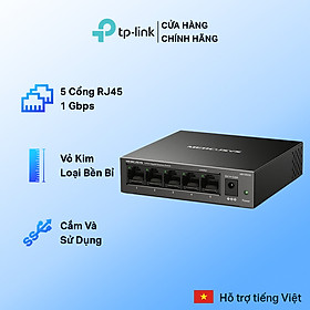 Mua Bộ Switch Để Bàn Gigabit Mercusys MS105GS 5 cổng RJ45 10/100/1000 Mbps  Hỗ Trợ Auto-MDI/MDIX - Hàng Chính Hãng