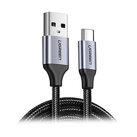 Cáp USB-A sang Type C cao cấp 0.5M màu Xám Ugreen UC60125US288 Hàng chính hãng