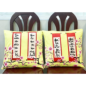 Mua Set 2 vỏ gối Câu đối tết 45cm-45cm