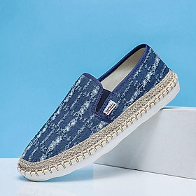 LCRTZKG Canvas Nam Casual Giày Loafers Nam Phụ nữ Dệt Fisherman Giày Handmade Flat Bottom Espadilles Thanh lịch Drive
