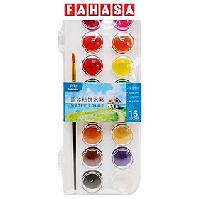Bộ 16 Màu Nước Dạng Khô - Truecolor ZCW-0507B