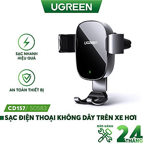 Mua Sạc điện thoại không dây  cắm khe gió điều hòa trên xe hơi UGREEN CD157 50583 dùng cho màn hình từ 4.7-6.2 inch - Hàng chính Hãng