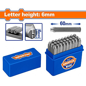 Bộ 27 mũi đột chữ cái 6mm wcc9276 wadfow - hàng chính hãng
