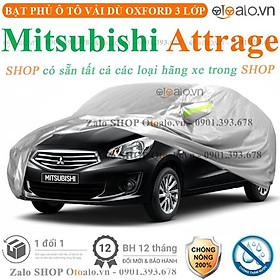 Bạt che phủ xe ô tô Mitsubishi Attrage 3 lớp cao cấp
