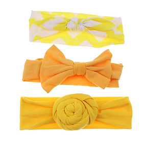 3x Kid Baby Girl Elastic Hairband Children Stretch Turban Flower Headband Headwear