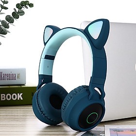 Mua Tai nghe mèo headphone chụp tai bluetooth không dây kèm đèn led bass mạnh có mic