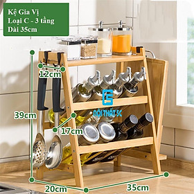 Mua Kệ gia vị  kệ lò vi sóng đa năng 2 3 tầng bằng tre