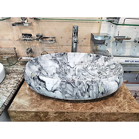 Mua CHẬU LAVABO ĐẶT BÀN HÌNH ELIP VÂN ĐÁ