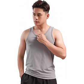 Áo TankTop Nam Cao Cấp Aristino ATT010S8 - Xám Sáng