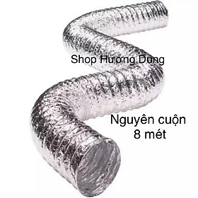 Ống bạc ống thông gió, hút mùi (8 mét) fi 100 ,125, 150, 250,300,400