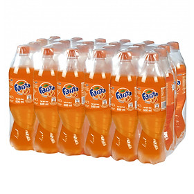 Lốc 24 Chai Nước Giải Khát Có Gas Fanta Cam (600ml / Chai)