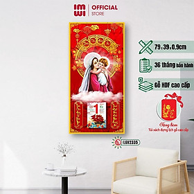 Lịch gỗ Mẹ Maria Bế Chúa Giêsu IMWI LGV2335