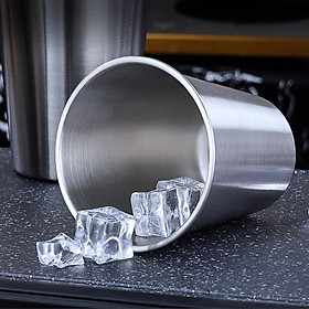 Ly Cốc Uống Nước Inox 304 Cao Cấp tiện dụng Thích hợp cho uống Nước Ngọt, Bia lạnh hay Cafe đều được Màu inox nguyên bản,Kích Thước 9 x 12,5 cm - Cốc Inox 304 Cao Cấp
