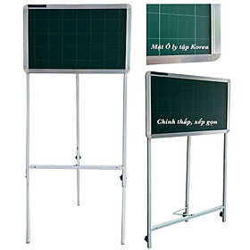 Bảng Flipchart 3 chân viết phấn từ Hàn Quốc 40x60cm in ô ly tập Bavico