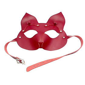 PU Leather Half Face Mask Fox Face Masks Flirting Cosplay Costume Accessory Party