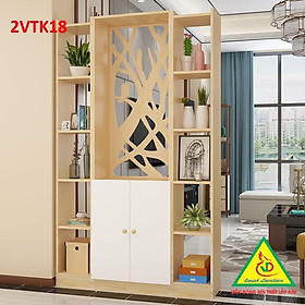 Mua Tủ kệ trang trí kiêm vách ngăn phòng khách   nhà bếp 2VTK18- Nội thất lắp ráp Viendong Adv