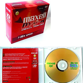 Đĩa DVD-R 4.7GB Maxell - Hàng chính hãng (Hộp 10 đĩa - 10 vỏ đựng)