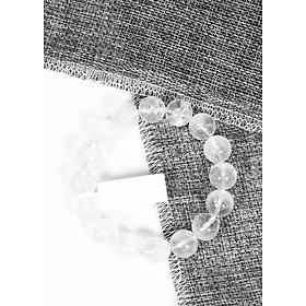 Vòng tay đá thạch anh ưu linh trắng mệnh thủy, kim - Ngọc Quý Gemstones