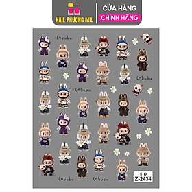 Sticker Dán Móng 5D Hình Labubu Đáng Yêu, Sticker Làm Nail, Miếng Dán Móng Tay 5D Labubu Cute  Ngộ Ngĩnh Hot Trend