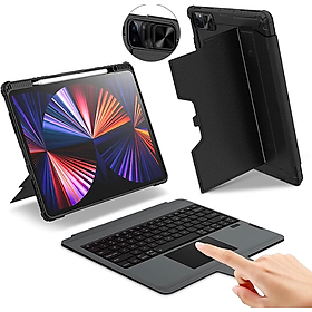 Bao Da Kèm Bàn Phím cho iPad Pro 11 & iPad Pro 12.9 inch 2020/2021/2022 Nillkin Bumper Combo Case Keyboard (Có khe cắm bút Apple Pencil) - Hàng Chính Hãng