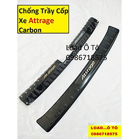 Chống Trầy Cốp, Ốp Bậc Cốp Sau Carbon Xe Mitsubishi Attrage 2020-2018 Đời cũ Mẫu Carbon Cao Cấp Nhất Thị Trường