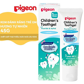 [MUA LÀ CÓ QUÀ] Kem đánh răng cho bé Pigeon 45g - hương Nho/ hương Tự nhiên