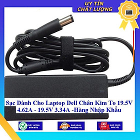 Sạc dùng cho Laptop Dell Chân Kim To 19.5V 4.62A - 19.5V 3.34A - Hàng Nhập Khẩu New Seal