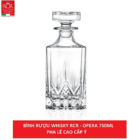 Bình rượu vuông pha lê Ý RCR Opera 750ml