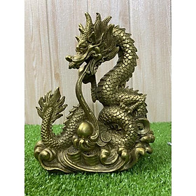 Mua tượng đồng phong thủy rồng vàng phun châu