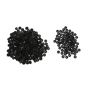 100 Sets T5 Resin Snap Buttons Fasteners Poppers 12.4MM Black