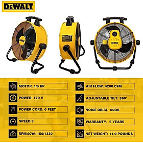 Mua  HCM  NEW 2022  Quạt Công nghiệp USA Dewalt 18″ DXF1832 - Hàng Chính Hãng