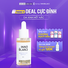 Tinh Chất Căng Bóng Da, Dưỡng Ẩm, Dưỡng Trắng, Giảm Thâm & Ngừa Lão Hóa| Innoblanc – Cica Ampoule 30ml